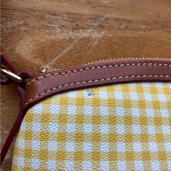 Dooney & Bourke Yellow Gingham Crossbody Bag - Picture 5 of 10